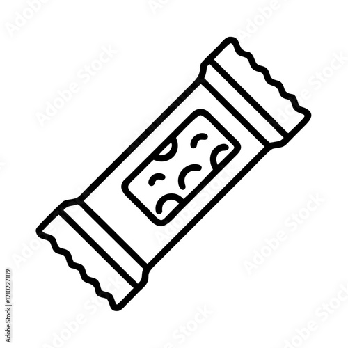 granola bar icon, granola bar line art - simple line art of granola bar, perfect for granola bar logos and icons