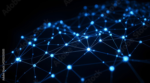 Technology Design: Illuminated Digital Connections Blue Glowing Network: A Digital Web of Innovation The Future of Connectivity: Stunning Network Visualization