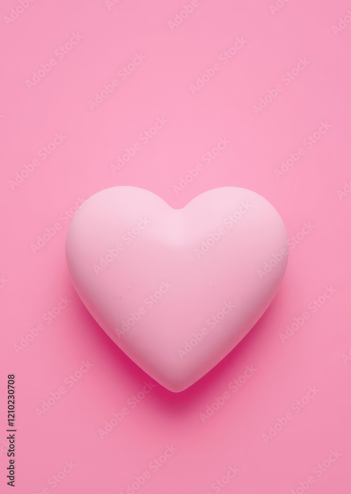Simple minimalistic powder pink heart on pink backgroundmonochrome background for valentine's day love or minimalist design concepts love love heart valentine vector romantic day holiday 