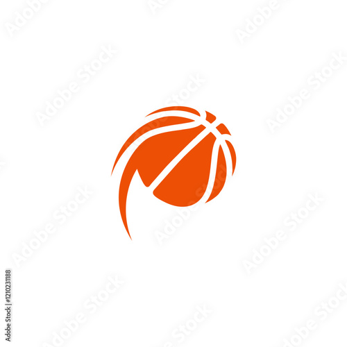 basketball icon logo, Vector isolated illustration, Element emblem.