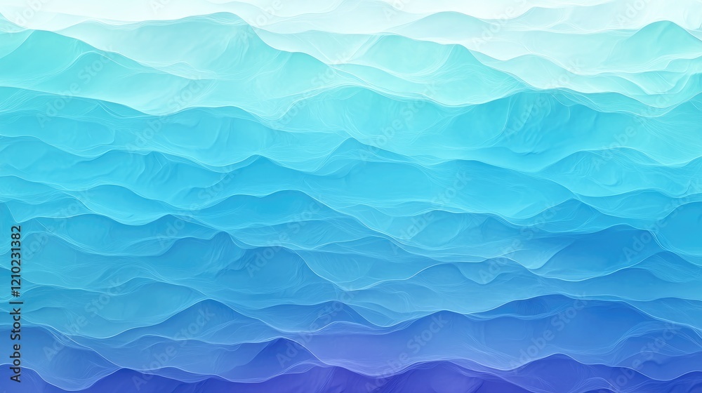 Obraz premium Seamless gradient of blue ocean waters from ultramarine to cyan, with subtle wave textures.