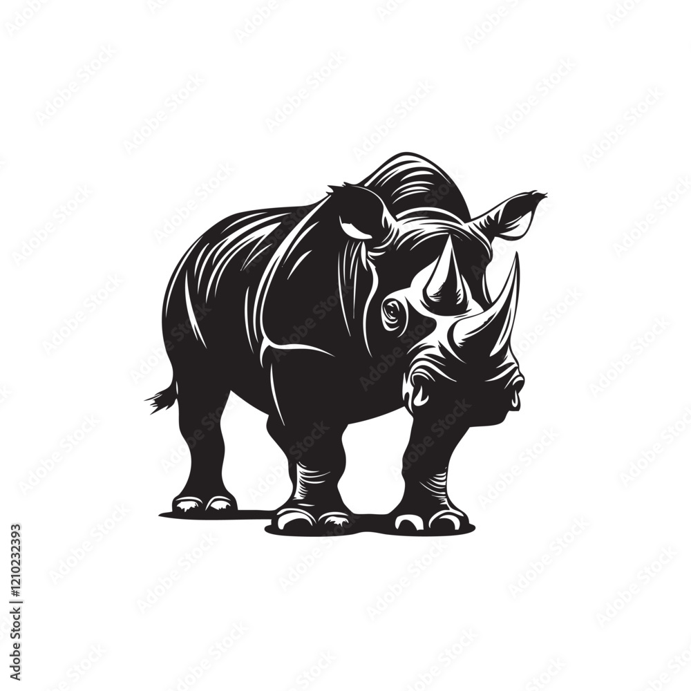 rhino isolated on white rhino isolated on white