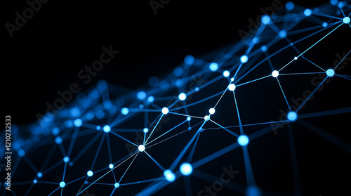 Technology Design: Illuminated Digital Connections Blue Glowing Network: A Digital Web of Innovation The Future of Connectivity: Stunning Network Visualization