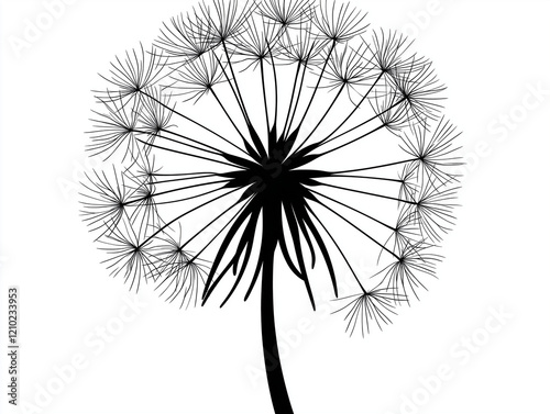 dandelion on white