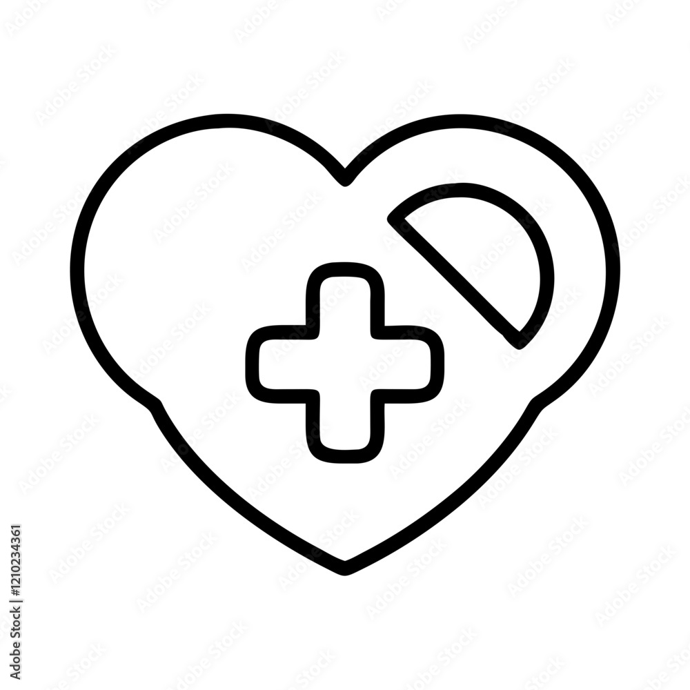 health symbol icon, health symbol line art - simple line art of health symbol, perfect for health symbol logos and icons health symbol icon, health symbol line art - simple line art of health symbol, perfect for health symbol logos and icons
