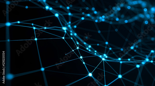Technology Design: Illuminated Digital Connections Blue Glowing Network: A Digital Web of Innovation The Future of Connectivity: Stunning Network Visualization
