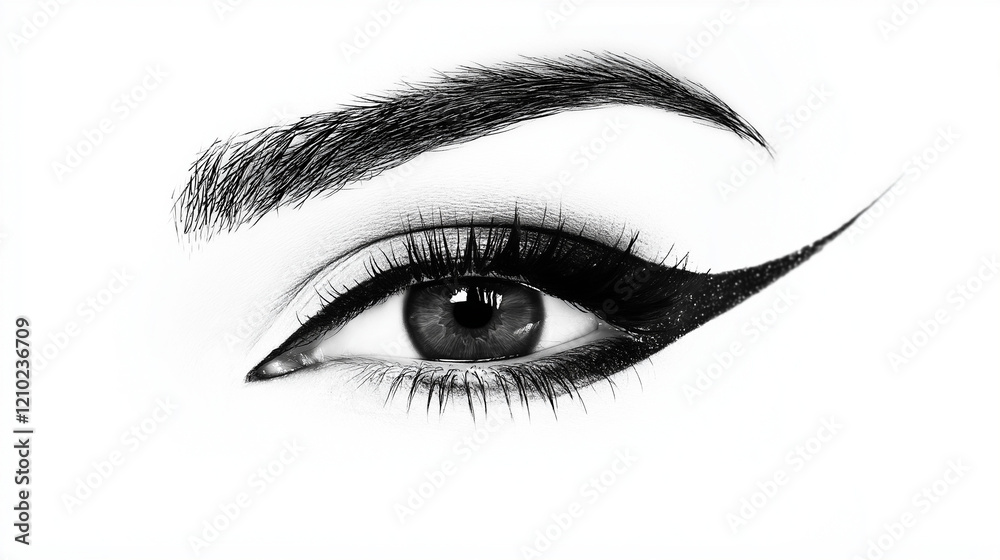 Fototapeta premium female eye with eyelashes , mascara 