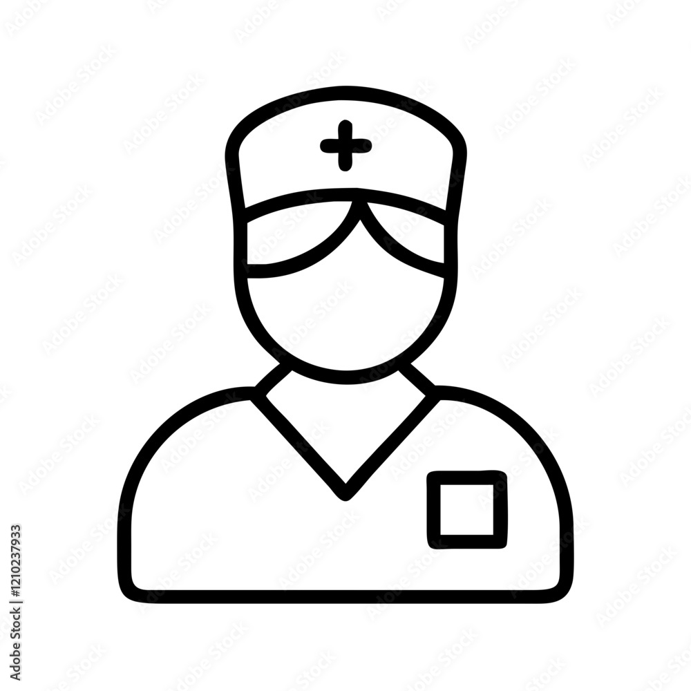 hospital staff icon, hospital staff line art - simple line art of hospital staff, perfect for hospital staff logos and icons hospital staff icon, hospital staff line art - simple line art of hospital staff, perfect for hospital staff logos and icons