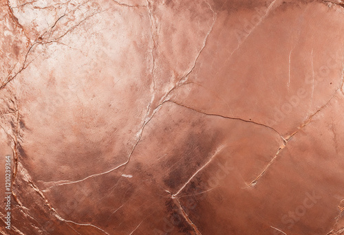 Wallpaper Mural A close-up view of a textured copper surface with natural cracks and a warm metallic sheen, exuding rustic elegance and industrial charm. Torontodigital.ca