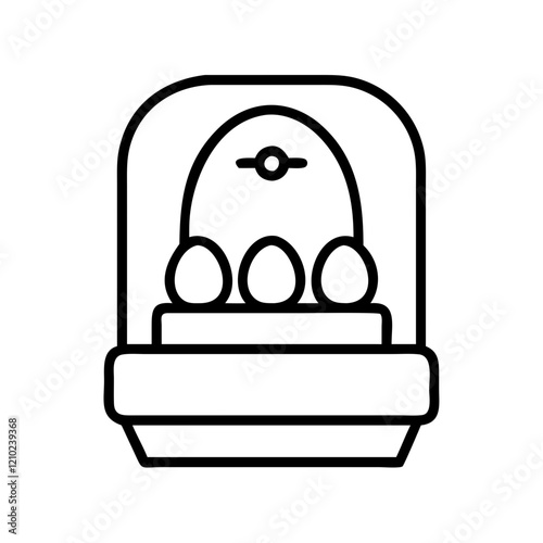 incubator icon, incubator line art - simple line art of incubator, perfect for incubator logos and icons