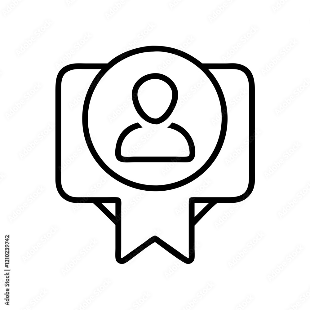 influencer badge icon, influencer badge line art - simple line art of influencer badge, perfect for influencer badge logos and icons