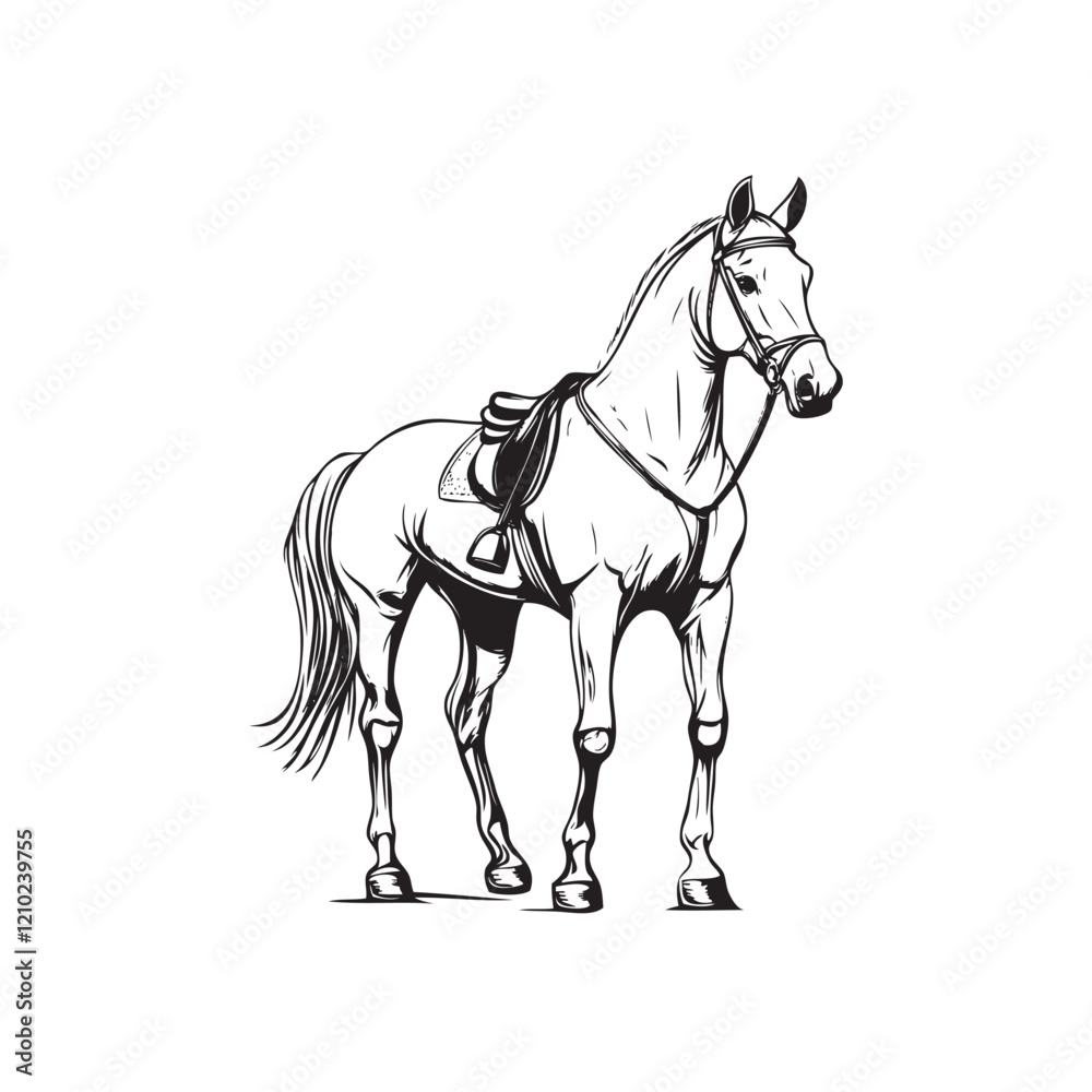 Fototapeta premium horse isolated on white background