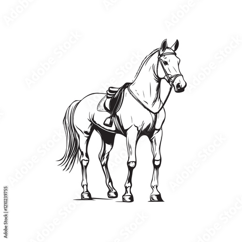 horse isolated on white background