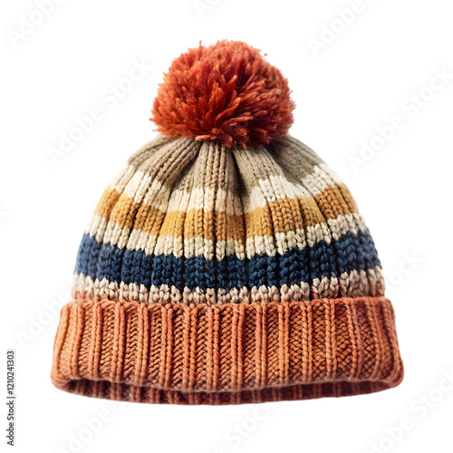 Wool cap for winter isolated on white background