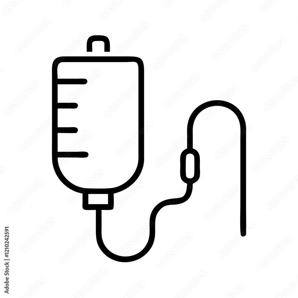 infusion tube icon, infusion tube line art - simple line art of infusion tube, perfect for infusion tube logos and icons infusion tube icon, infusion tube line art - simple line art of infusion tube, perfect for infusion tube logos and icons