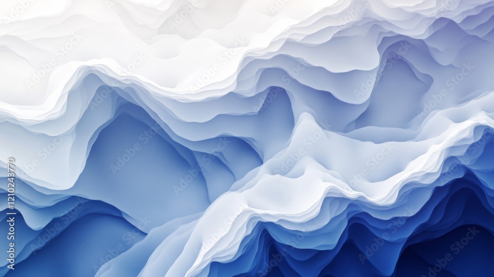 Obraz premium Abstract Blue Wave Texture Background