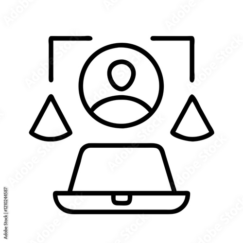 intrusion detection icon, intrusion detection line art - simple line art of intrusion detection, perfect for intrusion detection logos and icons