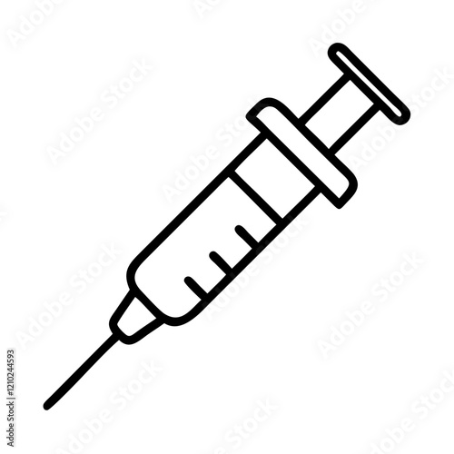 intravenous needle icon, intravenous needle line art - simple line art of intravenous needle, perfect for intravenous needle logos and icons