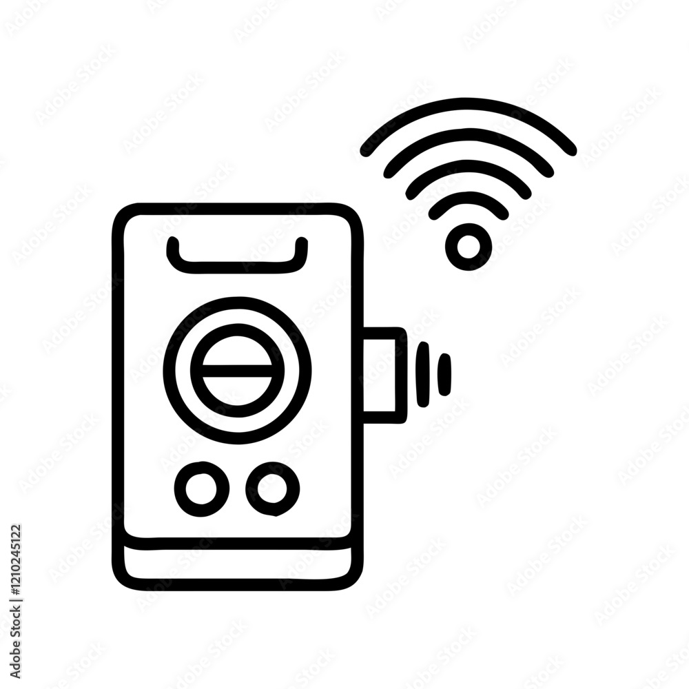iot device icon, iot device line art - simple line art of iot device, perfect for iot device logos and icons iot device icon, iot device line art - simple line art of iot device, perfect for iot device logos and icons