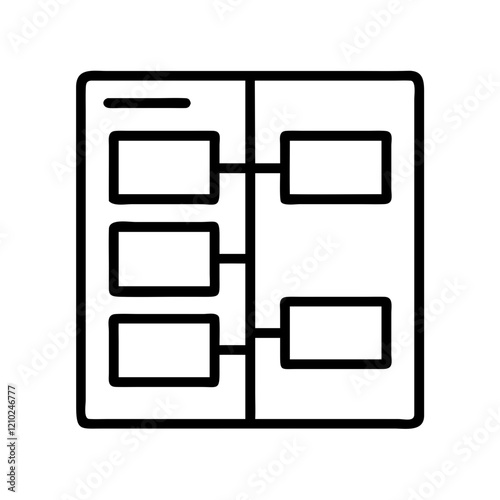 kanban board icon, kanban board line art - simple line art of kanban board, perfect for kanban board logos and icons