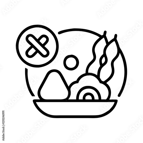 keto diet icon, keto diet line art - simple line art of keto diet, perfect for keto diet logos and icons