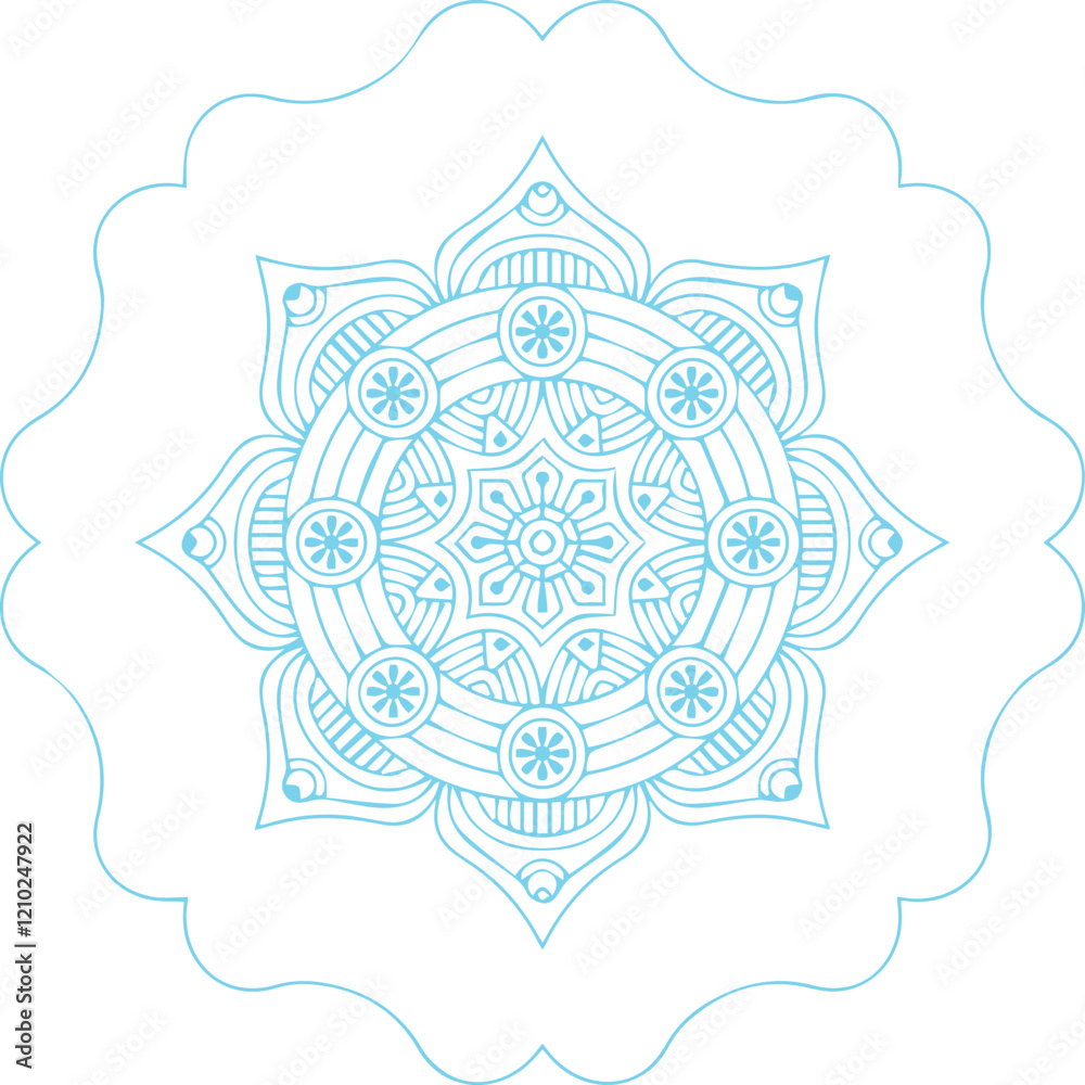 Fototapeta premium Beautiful flower art and mandala vector design
