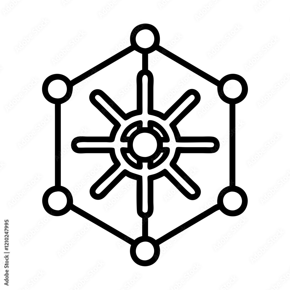 kubernetes icon, kubernetes line art - simple line art of kubernetes, perfect for kubernetes logos and icons kubernetes icon, kubernetes line art - simple line art of kubernetes, perfect for kubernetes logos and icons