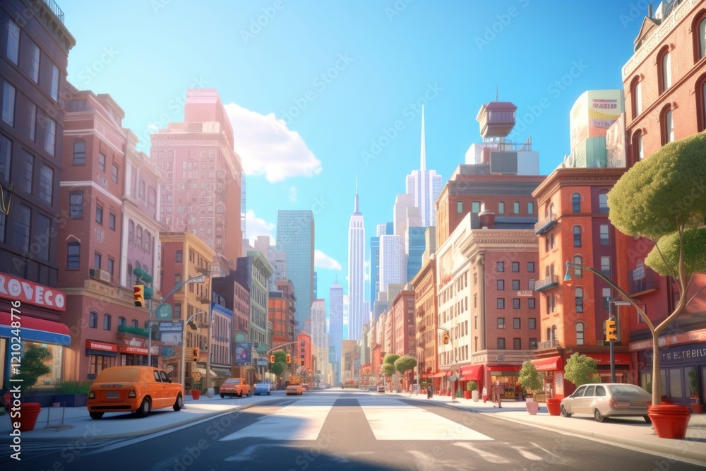 Obraz premium Car architecture metropolis cityscape