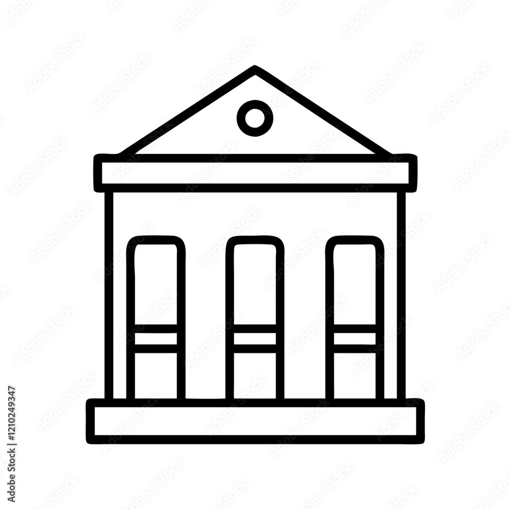 library icon, library line art - simple line art of library, perfect for library logos and icons library icon, library line art - simple line art of library, perfect for library logos and icons