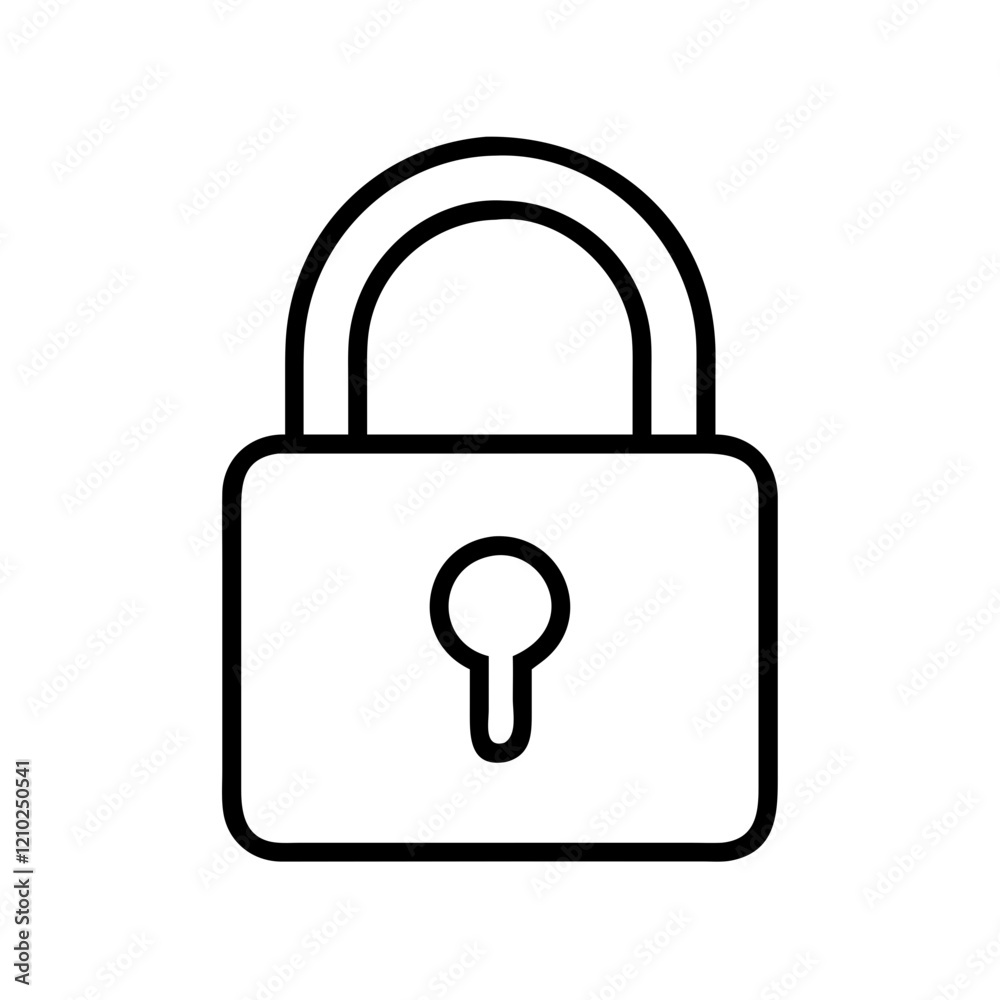 lock icon, lock line art - simple line art of lock, perfect for lock logos and icons lock icon, lock line art - simple line art of lock, perfect for lock logos and icons