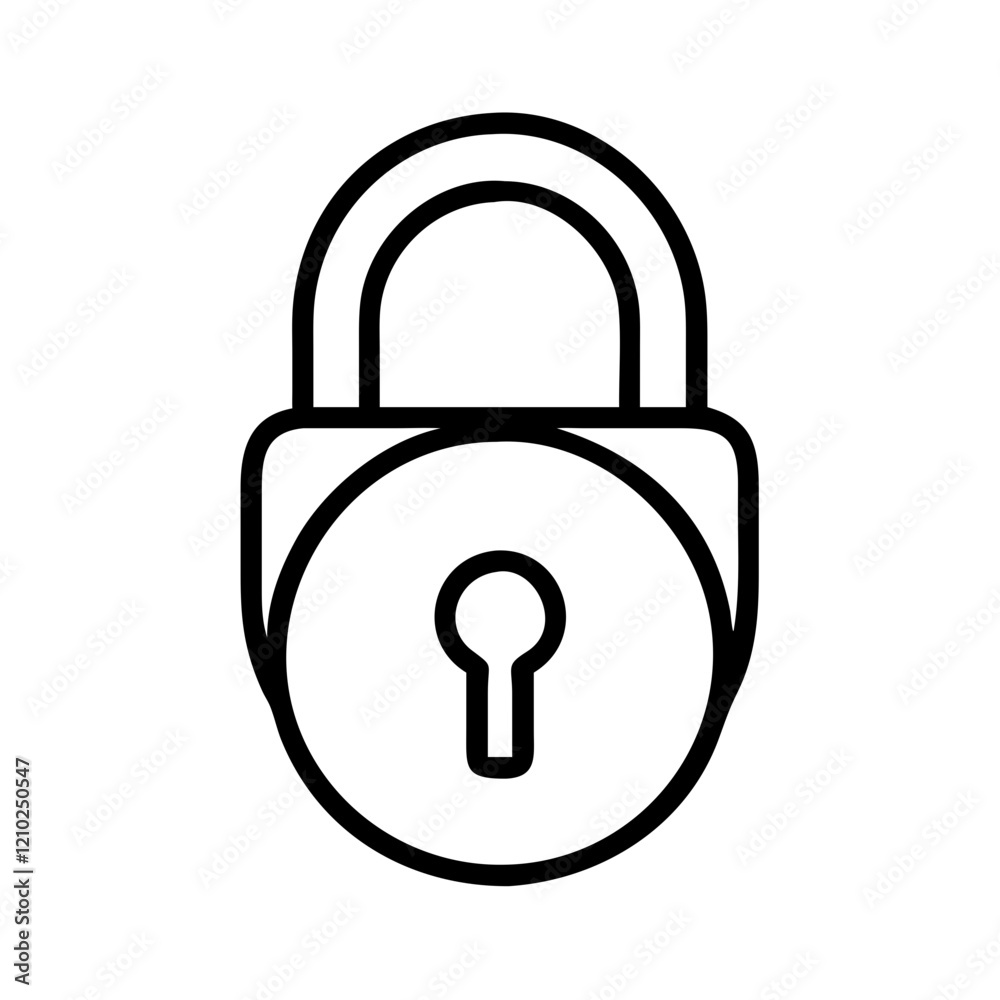 lock icon, lock line art - simple line art of lock, perfect for lock logos and icons lock icon, lock line art - simple line art of lock, perfect for lock logos and icons