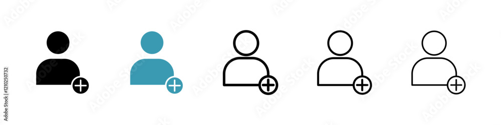 Add a new user icons collection in black and blue colors Add a new user icons collection in black and blue colors
