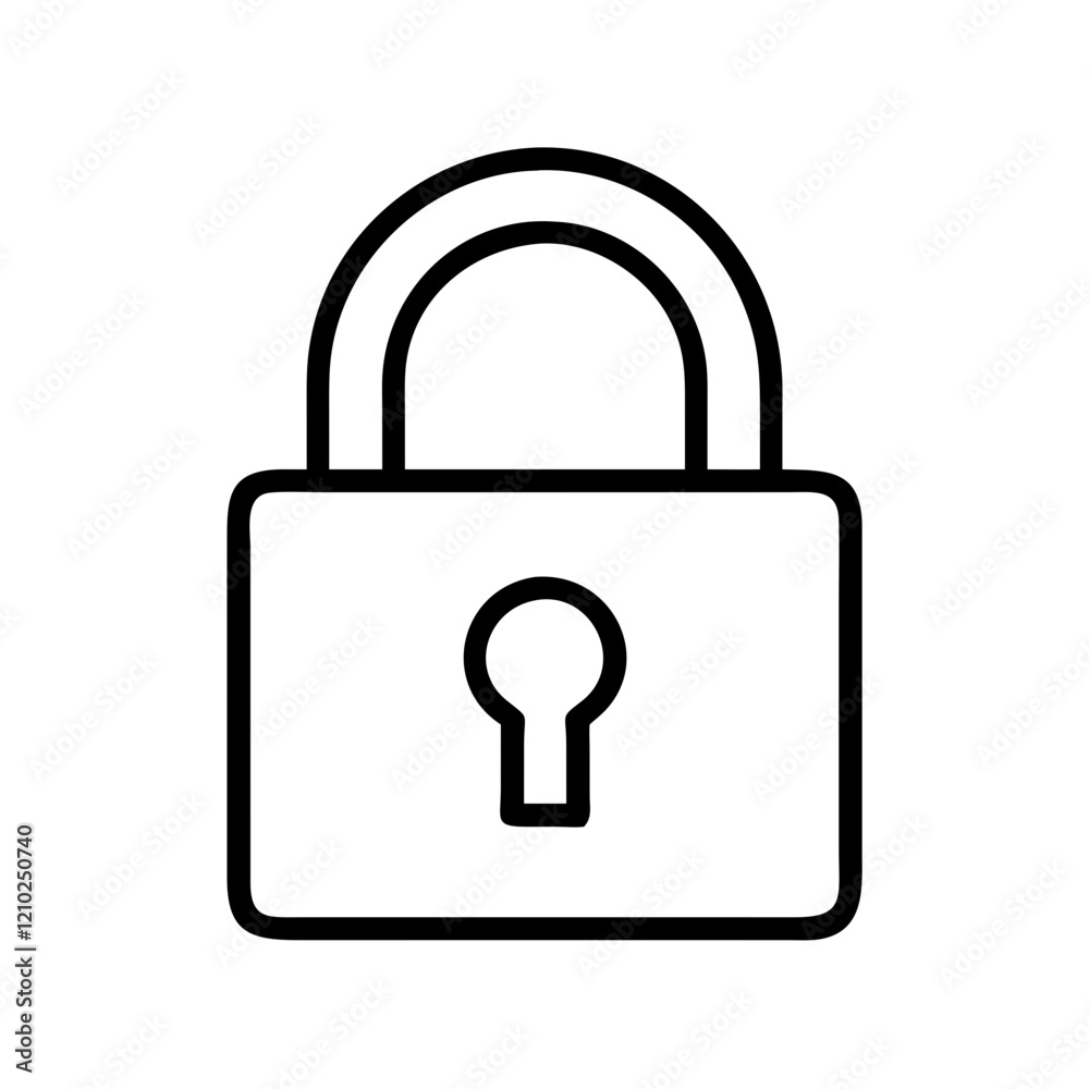 lock icon, lock line art - simple line art of lock, perfect for lock logos and icons lock icon, lock line art - simple line art of lock, perfect for lock logos and icons