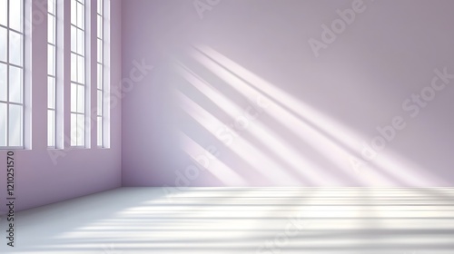 Blurred abstract background in shades of purple with gradient light rays and subtle shadow play creating a modern elegant and calming aesthetic  This digital artwork has a minimalist