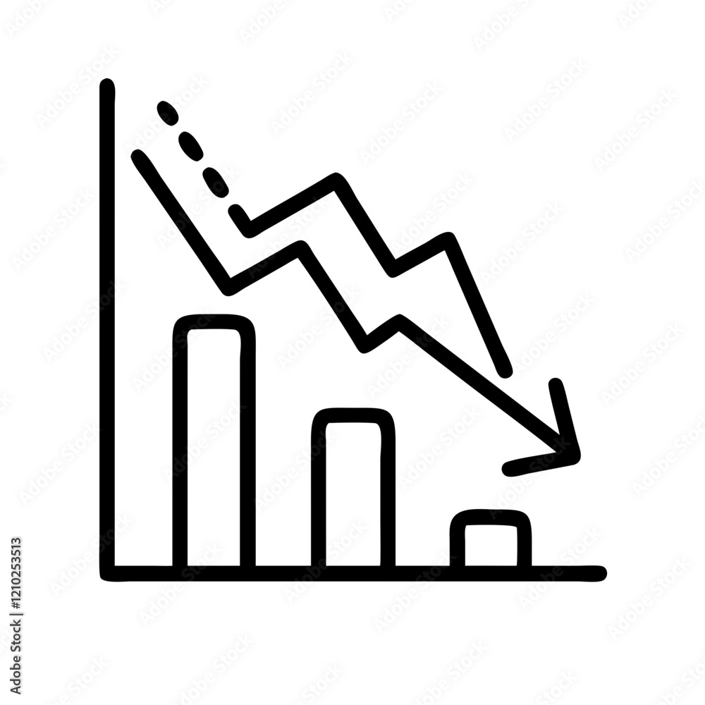 market crash icon, market crash line art - simple line art of market crash, perfect for market crash logos and icons market crash icon, market crash line art - simple line art of market crash, perfect for market crash logos and icons