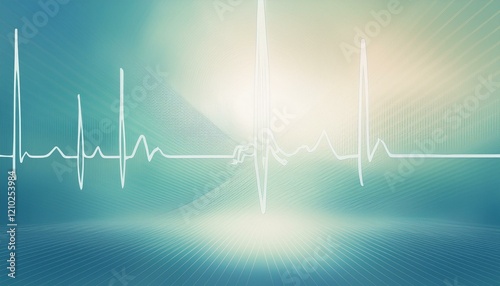 cardio heartbeat pulse line on abstract background medical concept
