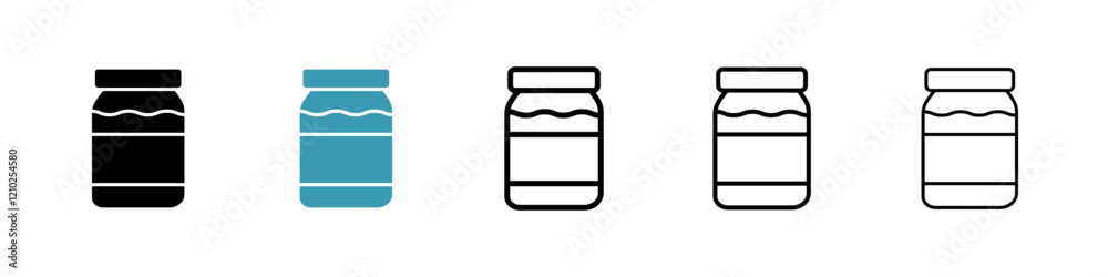 Jam icons set in black filled and stroke line style Jam icons set in black filled and stroke line style