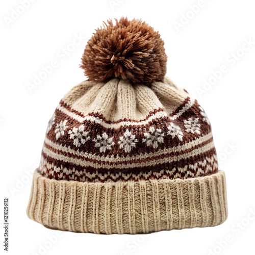 Wool cap for winter isolated on white background