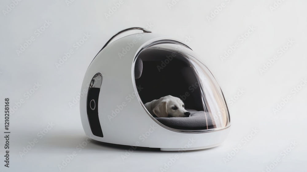 Modern pet pod design for small dog, sleek and cozy. Modern pet pod design for small dog, sleek and cozy.