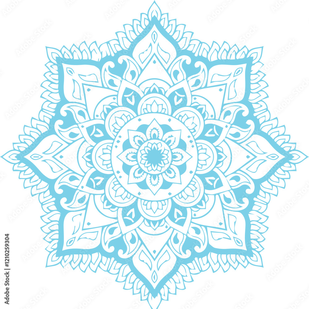 Beautiful flower art and mandala vector design