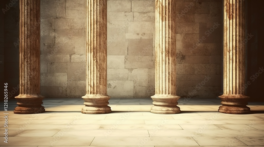 Samolepka Realistic colloseum pillar 3D