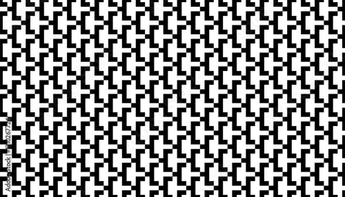 Black and white seamless geometric pattern for sporty background. Easily recoloured at your discretion. Vector Format Illustration 