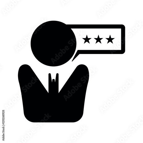 Business client rating feedback icon.