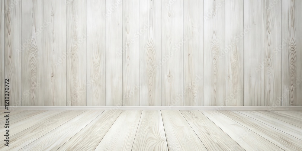 Naklejka premium Clean Light Wood Wall and Floor Background for Design Projects