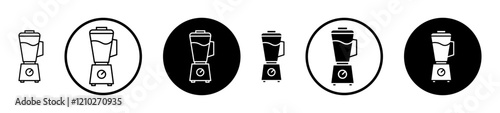 Blender icon set in black filled and stroke line style.