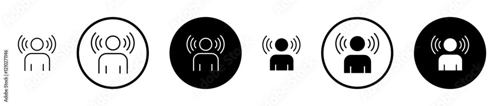 Brand awareness icons set in black filled and stroke line style Brand awareness icons set in black filled and stroke line style