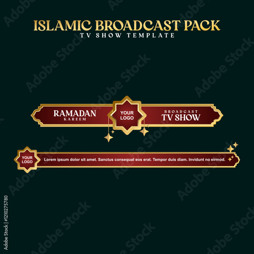 islamic lower third vector pack tv broadcasting channels