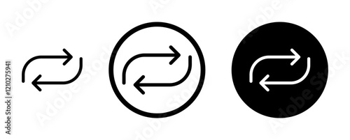 Replace icon set in black filled and stroke line style.