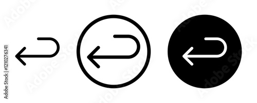 Send back icon set in black filled and stroke line style.