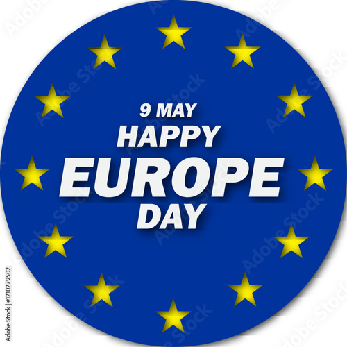 Europe Day is celebrated every year on May 9 to celebrate peace and unity throughout Europe. Vector illustration.  Paper Art and Paper Cut Out Concept.